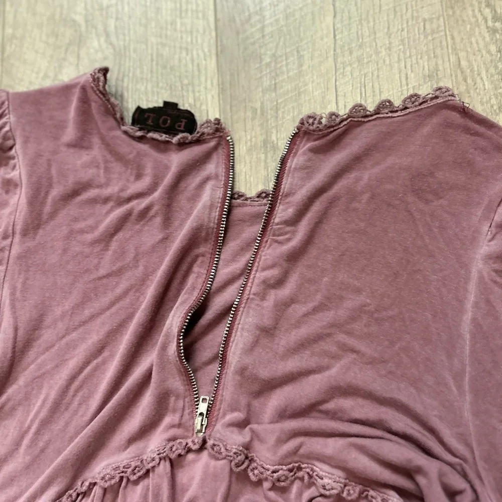 POL Dusty Mauve Babydoll Top Sz Sm - Picture 11 of 11